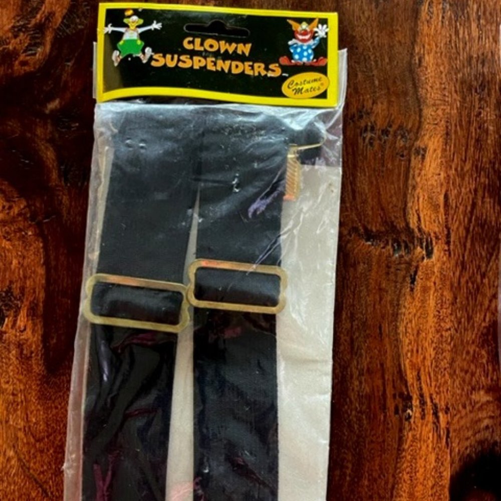 Halloween Costume Black Suspenders NWT